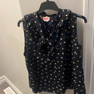 Kate spade sleeveless blouse. Blue print xl